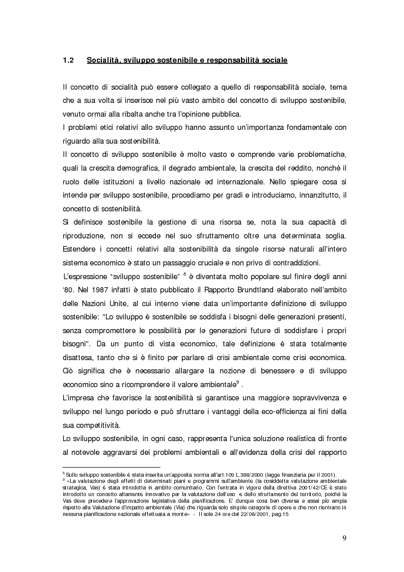 Anteprima della tesi: Il bilancio sociale d'impresa, Pagina 9