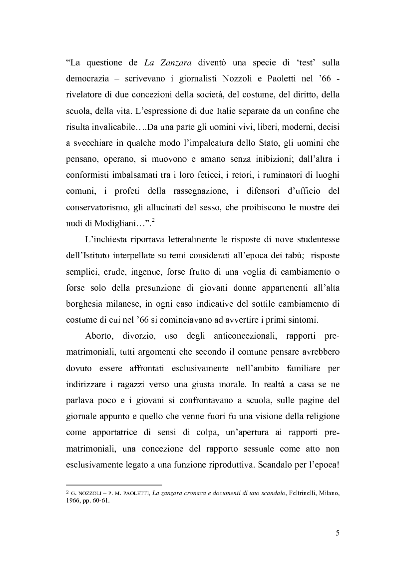 Anteprima della tesi: Il caso Zanzara: storia e cronaca, Pagina 3
