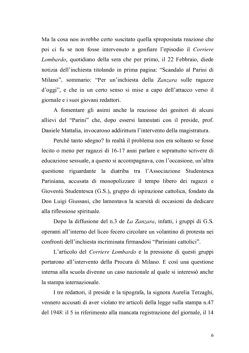 Anteprima della tesi: Il caso Zanzara: storia e cronaca, Pagina 4
