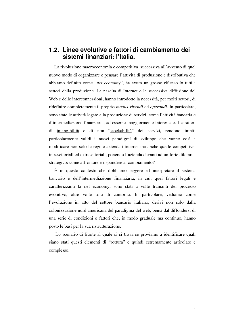 Anteprima della tesi: E-Banking : Linee strategiche ed evolutive del sistema bancario. Il caso delle banche di credito cooperativo, Pagina 12