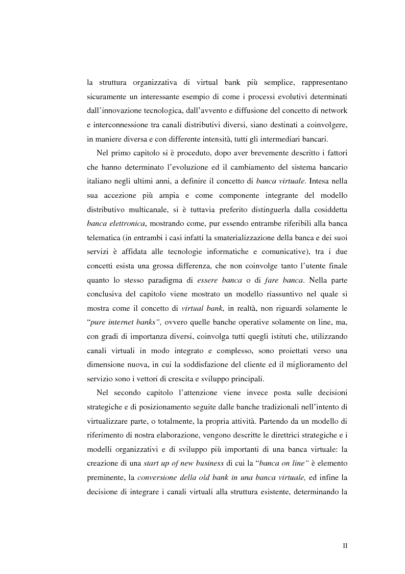 Anteprima della tesi: E-Banking : Linee strategiche ed evolutive del sistema bancario. Il caso delle banche di credito cooperativo, Pagina 2