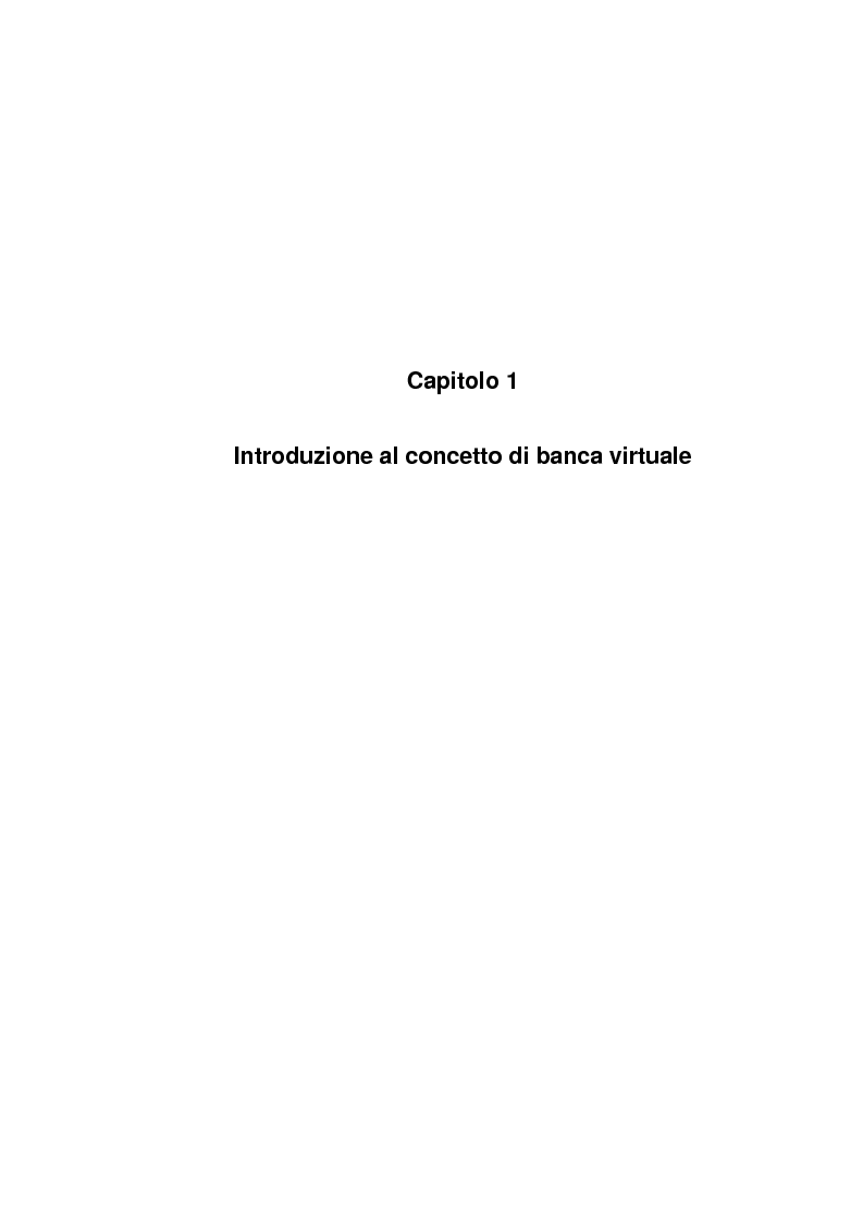 Anteprima della tesi: E-Banking : Linee strategiche ed evolutive del sistema bancario. Il caso delle banche di credito cooperativo, Pagina 6