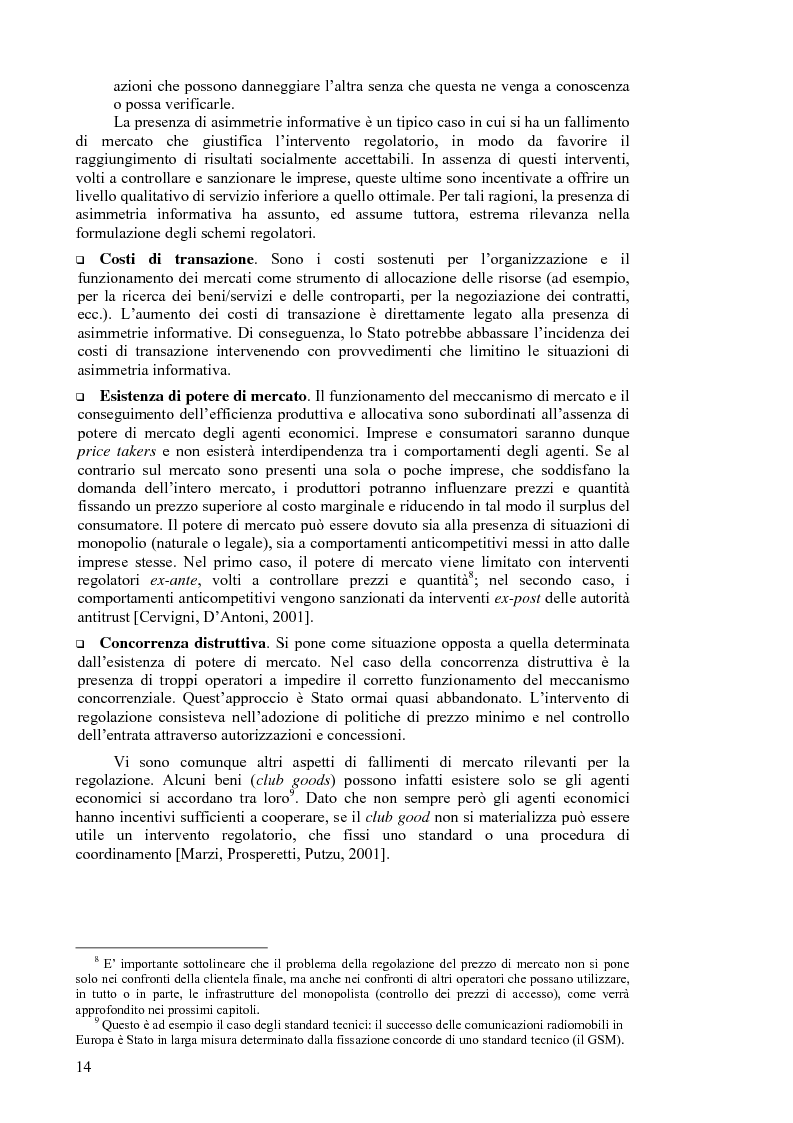 Anteprima della tesi: I servizi a rete: liberalizzazione e regolazione, con particolare attenzione al settore delle telecomunicazioni., Pagina 10