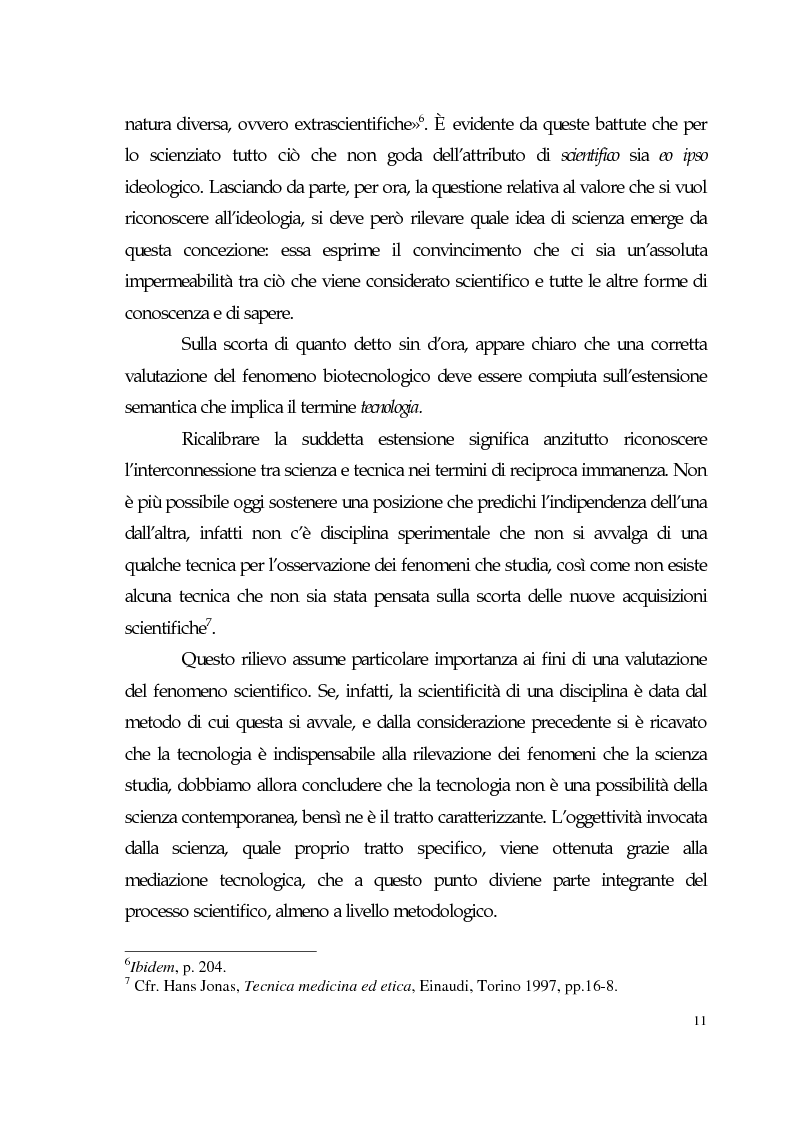Anteprima della tesi: Sviluppo tecno-scientifico e riflessione bioetica, Pagina 10