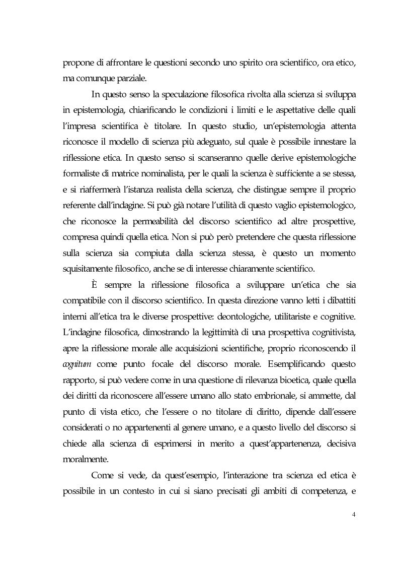 Anteprima della tesi: Sviluppo tecno-scientifico e riflessione bioetica, Pagina 3