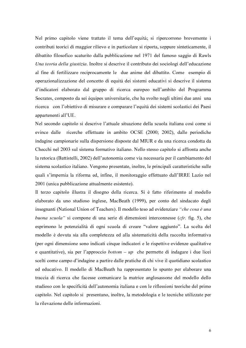 Anteprima della tesi: Pratiche per l'equità nella scuola dell'autonomia: due casi di studio., Pagina 3