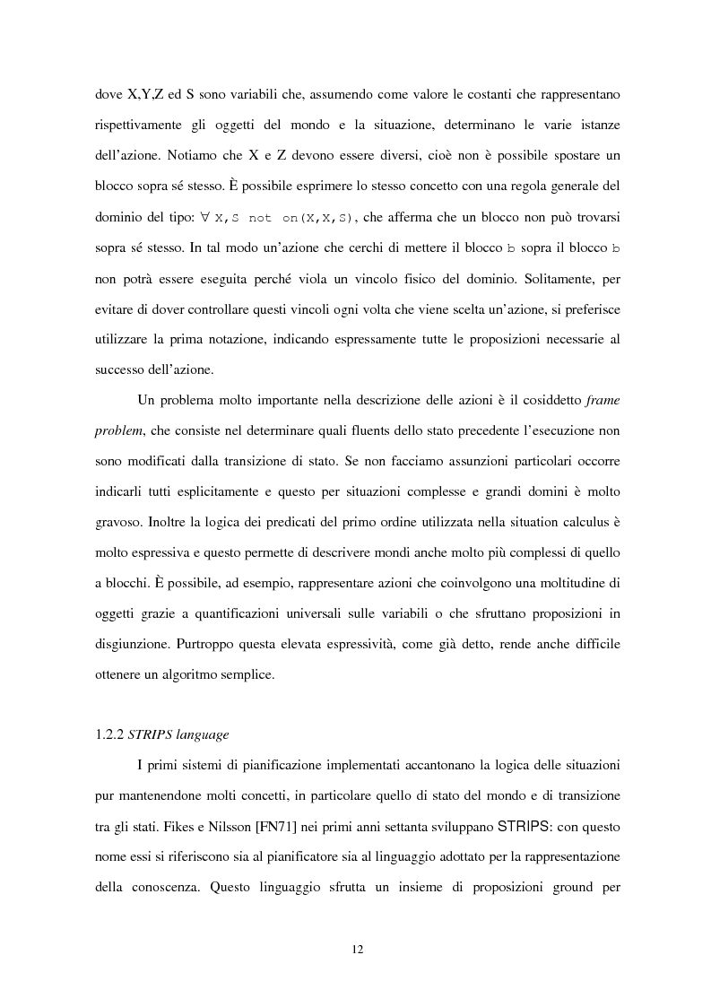 Anteprima della tesi: Tecniche di pianificazione in presenza di conoscenza incompleta, Pagina 12