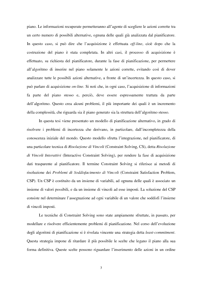 Anteprima della tesi: Tecniche di pianificazione in presenza di conoscenza incompleta, Pagina 3