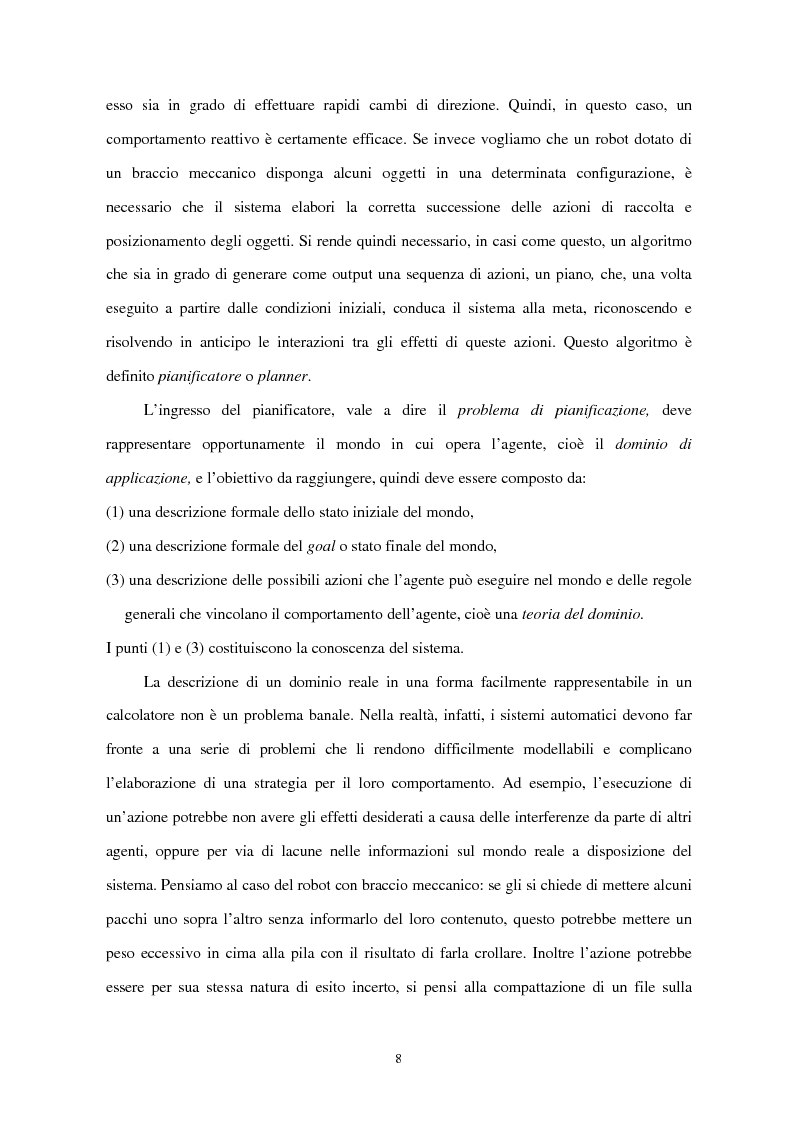 Anteprima della tesi: Tecniche di pianificazione in presenza di conoscenza incompleta, Pagina 8