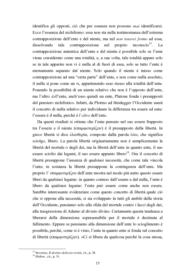 Anteprima della tesi: Nichilismo, téchne e poesia nel pensiero di Emanuele Severino, Pagina 13