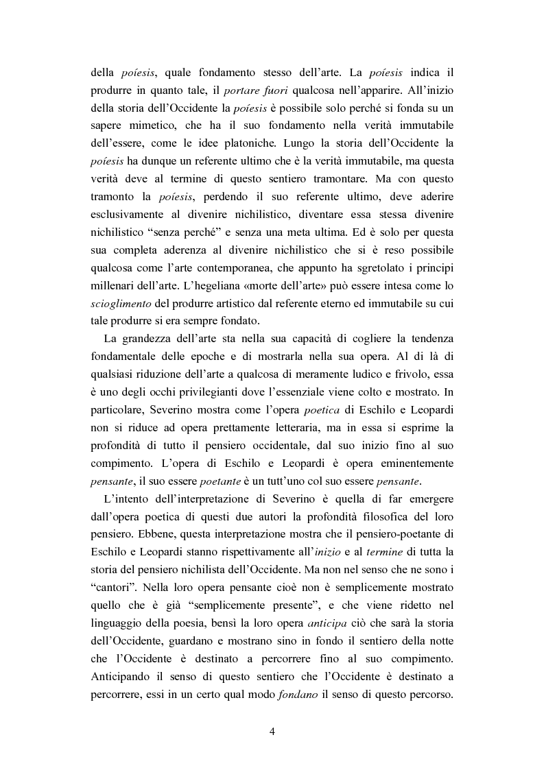 Anteprima della tesi: Nichilismo, téchne e poesia nel pensiero di Emanuele Severino, Pagina 2