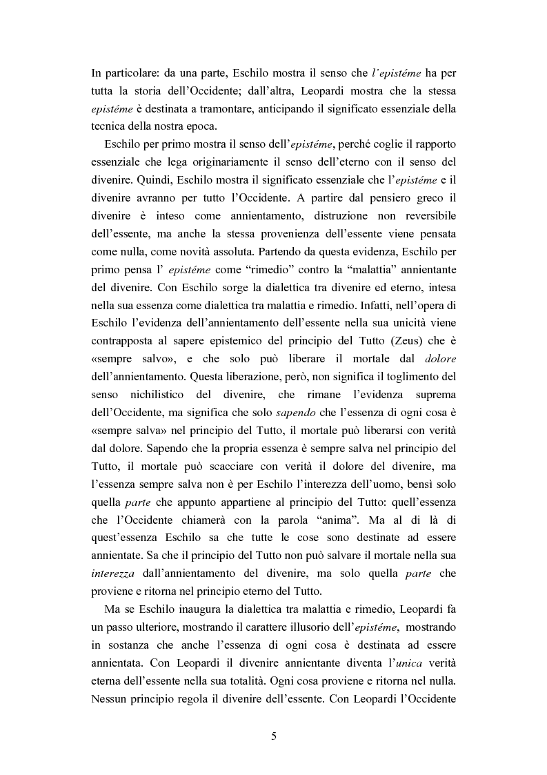 Anteprima della tesi: Nichilismo, téchne e poesia nel pensiero di Emanuele Severino, Pagina 3