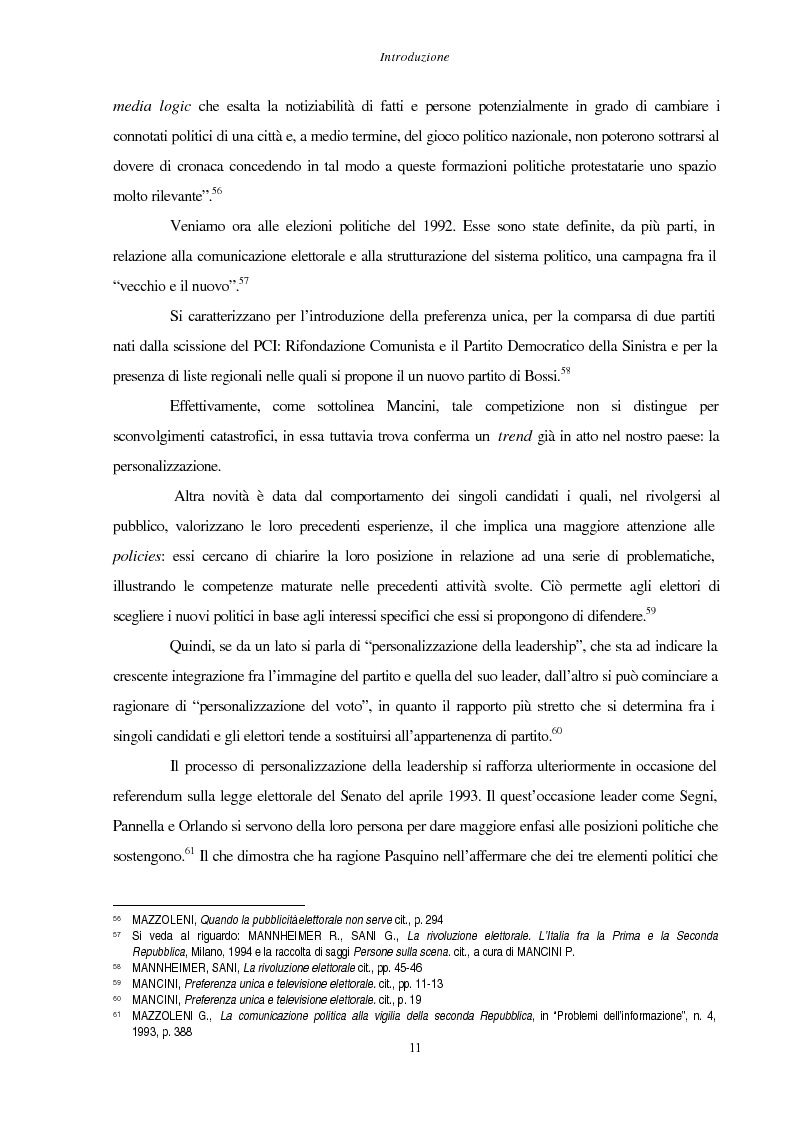 Anteprima della tesi: La stampa d'opinione di fronte alle elezioni politiche del 1996: La Stampa e Il Corriere della Sera a confronto, Pagina 11