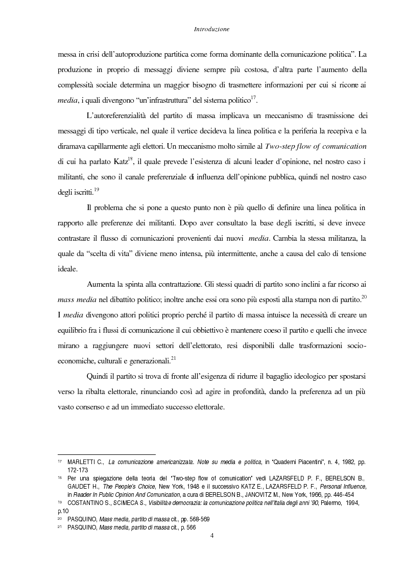 Anteprima della tesi: La stampa d'opinione di fronte alle elezioni politiche del 1996: La Stampa e Il Corriere della Sera a confronto, Pagina 4