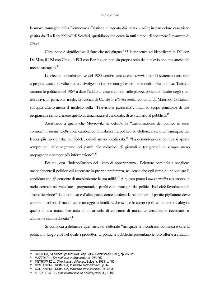 Anteprima della tesi: La stampa d'opinione di fronte alle elezioni politiche del 1996: La Stampa e Il Corriere della Sera a confronto, Pagina 9