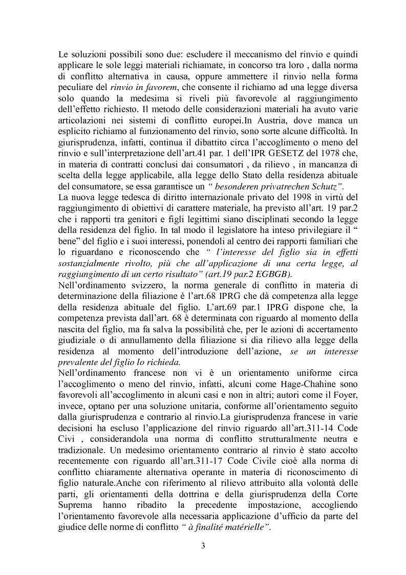 Anteprima della tesi: La giustizia materiale quale obiettivo del diritto intenazioanle privato, Pagina 3