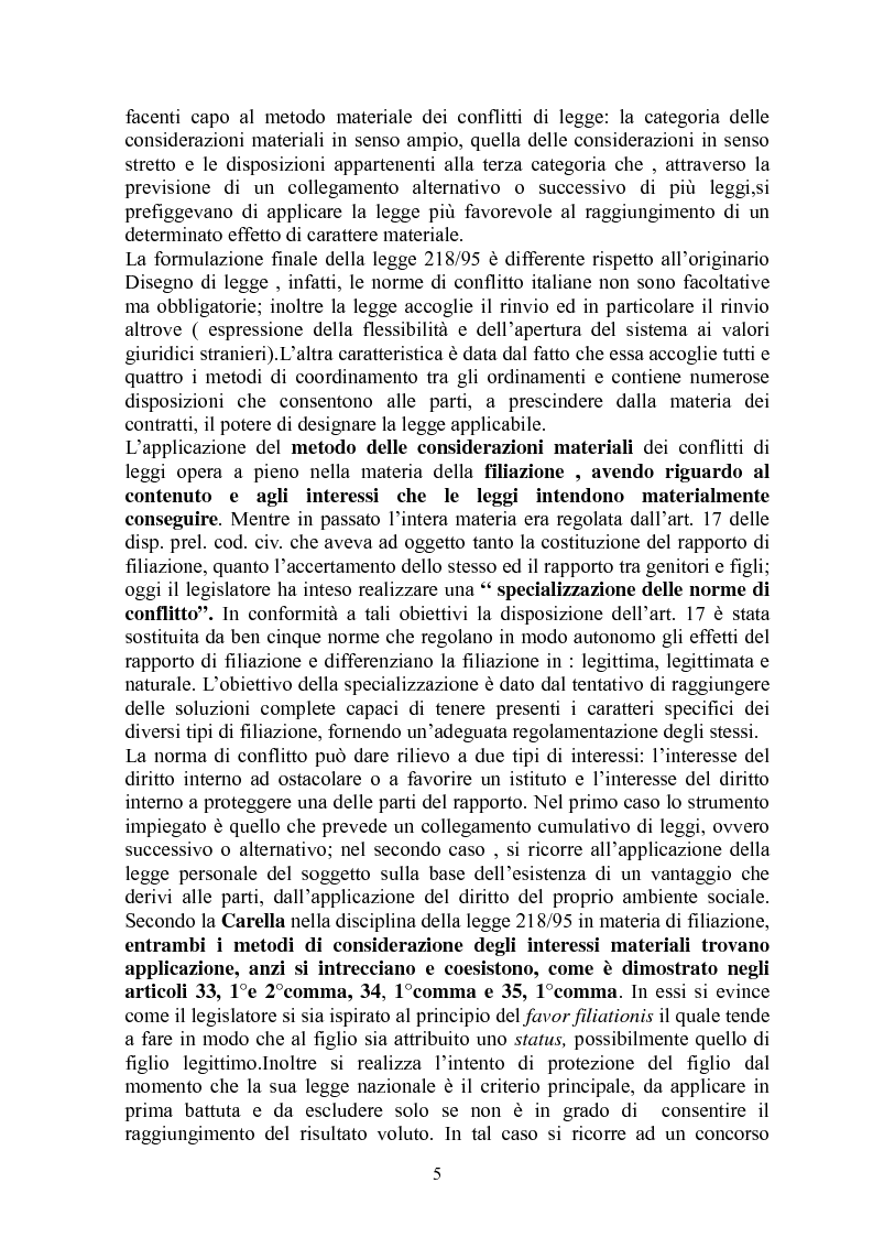 Anteprima della tesi: La giustizia materiale quale obiettivo del diritto intenazioanle privato, Pagina 5