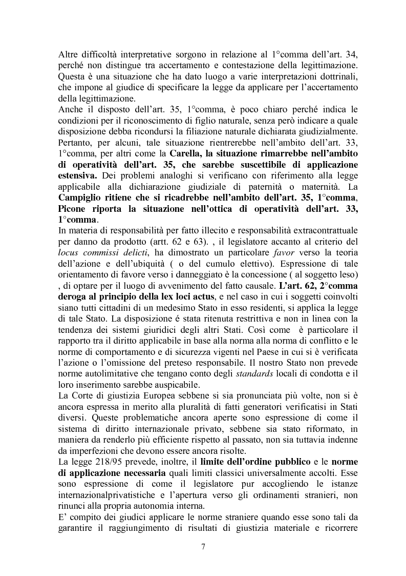 Anteprima della tesi: La giustizia materiale quale obiettivo del diritto intenazioanle privato, Pagina 7