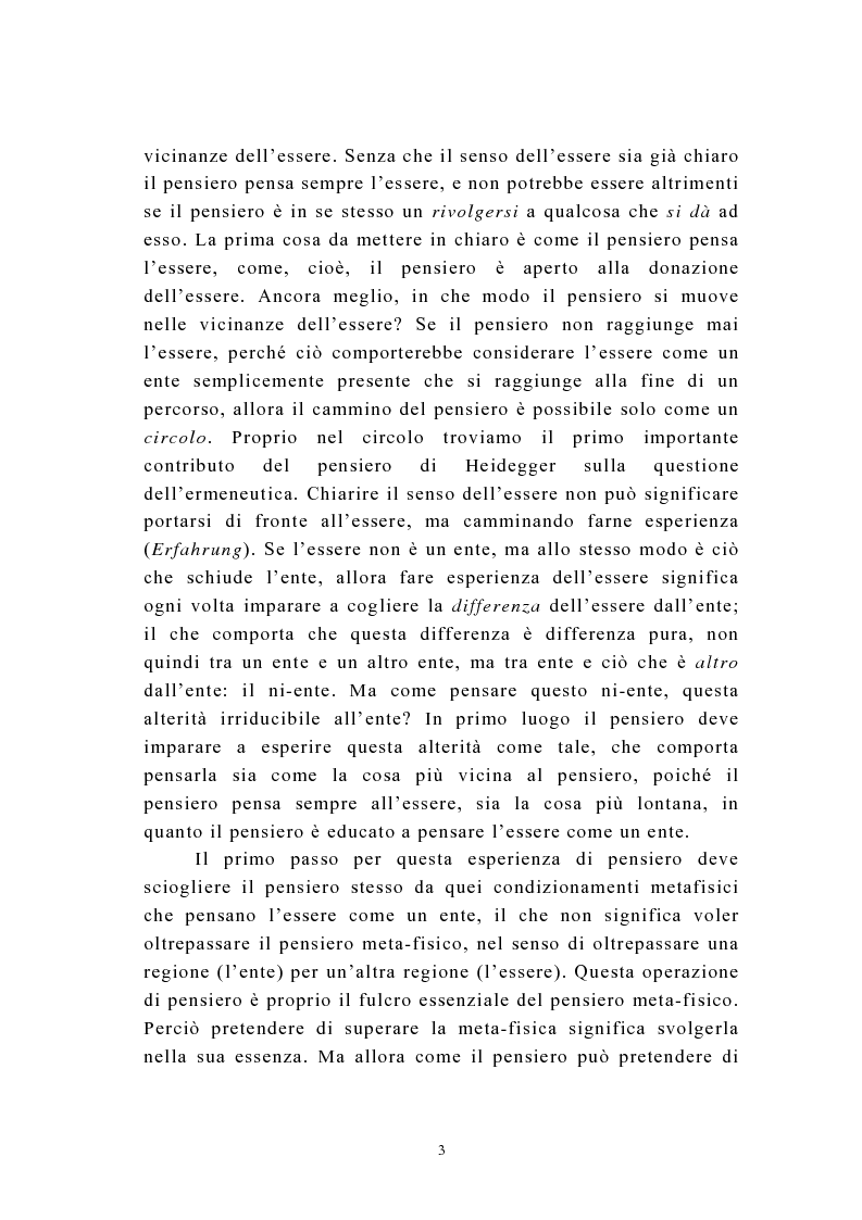 Anteprima della tesi: Martin Heidegger e il problema dell'opera d'arte: la questione ermeneutica, Pagina 2