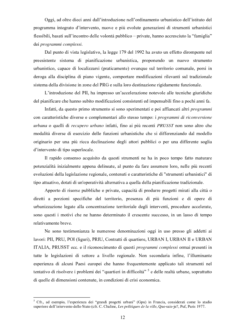 Anteprima della tesi: I ''programmi integrati d'intervento'' come strumento di riqualificazione urbana, Pagina 9