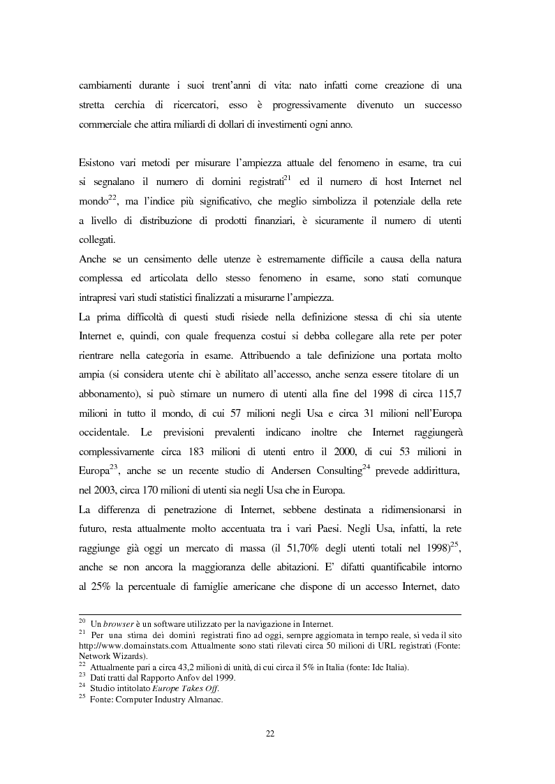 Anteprima della tesi: La distribuzione dei servizi di gestione del risparmio mediante Internet, Pagina 12