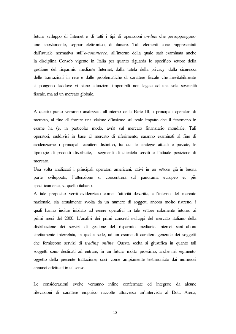 Anteprima della tesi: La distribuzione dei servizi di gestione del risparmio mediante Internet, Pagina 2