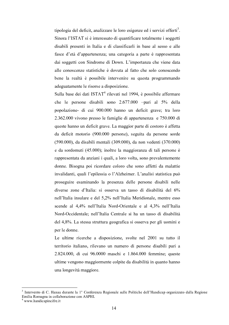 Anteprima della tesi: Università di Bologna ed handicap: chi studia valuta i servizi, Pagina 8