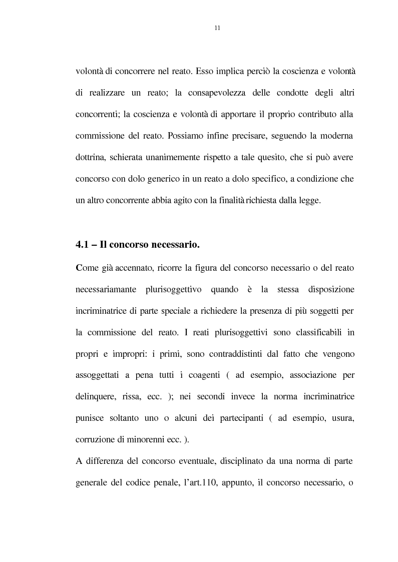 Anteprima della tesi: La figura del c.d. "concorso esterno" in tema di concorso di persone nel reato, Pagina 11