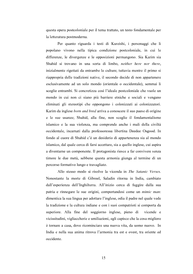 Anteprima della tesi: Elementi postcoloniali e postmoderni nell'opera di Salman Rushdie e Hanif Kureishi, Pagina 14