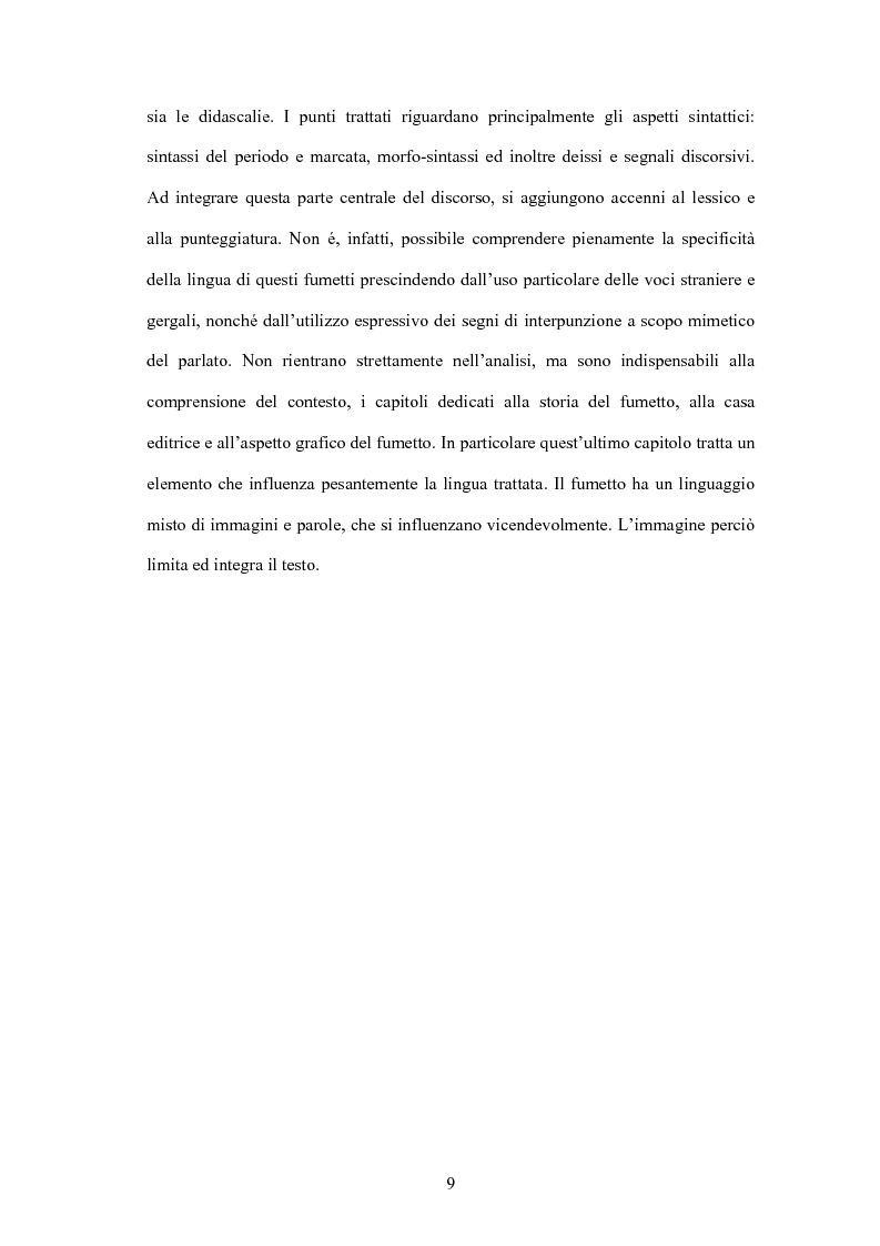 Anteprima della tesi: Tex, Zagor e Mr No: un'analisi linguistica, Pagina 9