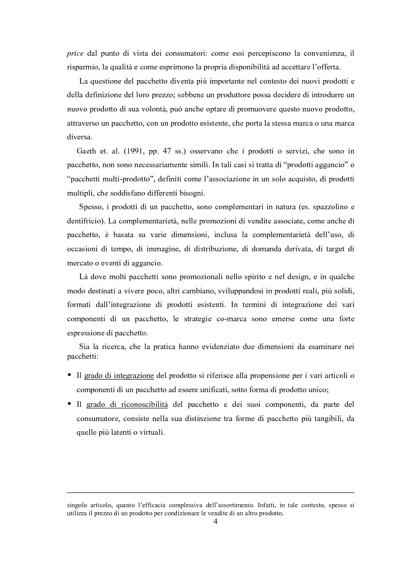 Anteprima della tesi: Gli effetti di bundling (prezzatura di prodotti a pacchetto) sul comportamento del consumatore. Teoria e applicazioni., Pagina 2