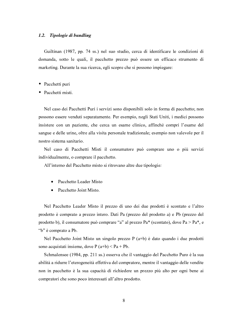 Anteprima della tesi: Gli effetti di bundling (prezzatura di prodotti a pacchetto) sul comportamento del consumatore. Teoria e applicazioni., Pagina 6