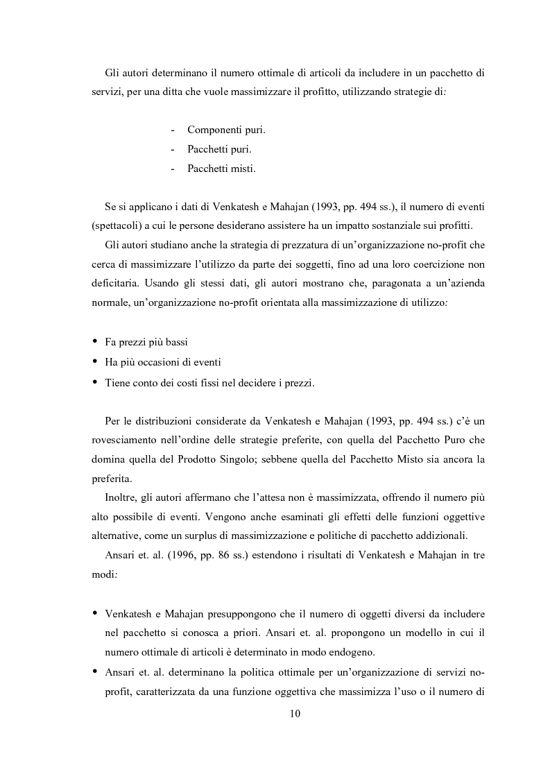 Anteprima della tesi: Gli effetti di bundling (prezzatura di prodotti a pacchetto) sul comportamento del consumatore. Teoria e applicazioni., Pagina 8
