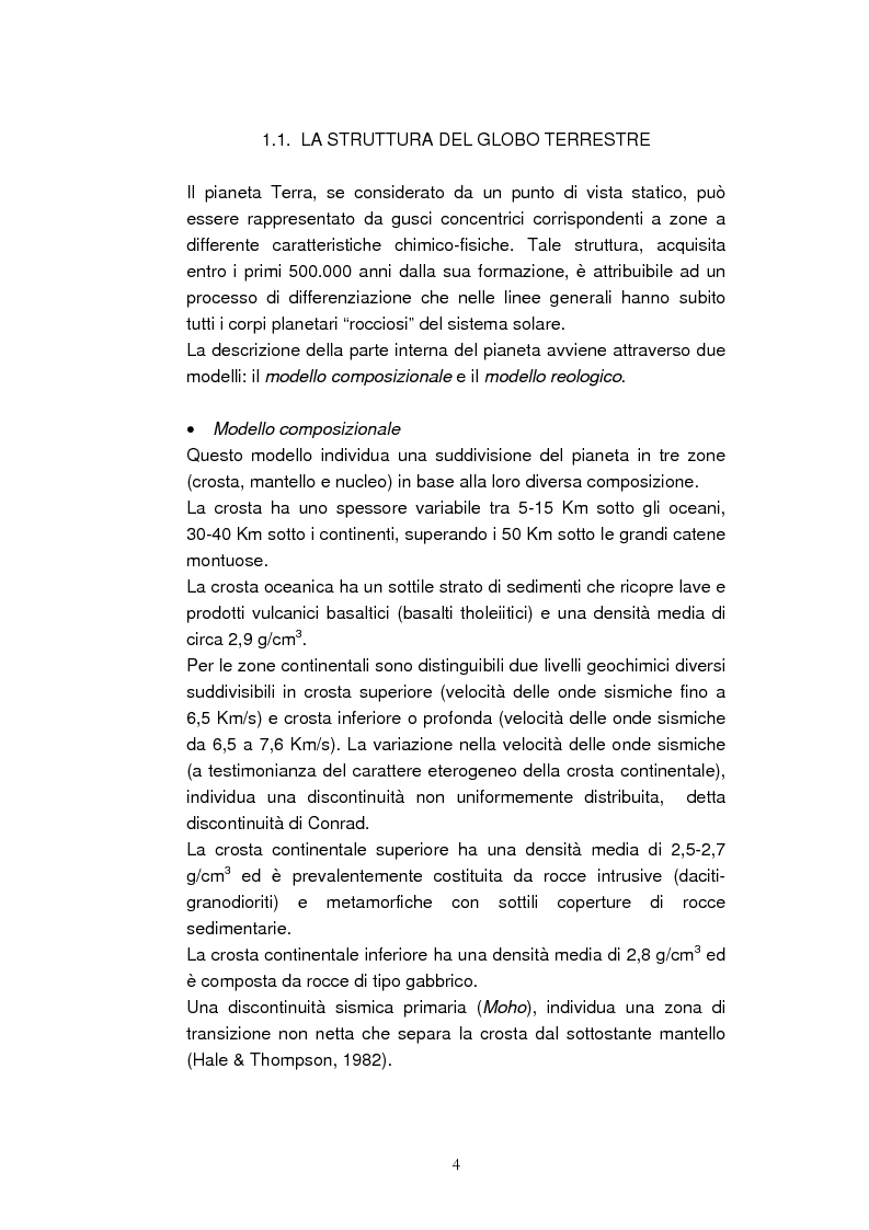 Anteprima della tesi: Confronto tra il vulcanismo del pianeta Marte e il vulcanismo terrestre con particolare riferimento alla Provincia Comagmatica Romana, Pagina 4