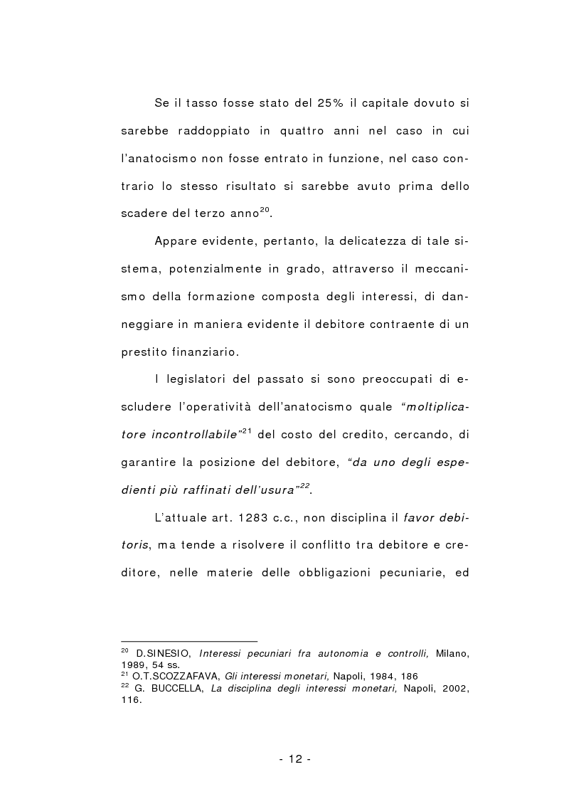 Anteprima della tesi: L'anatocismo, Pagina 12