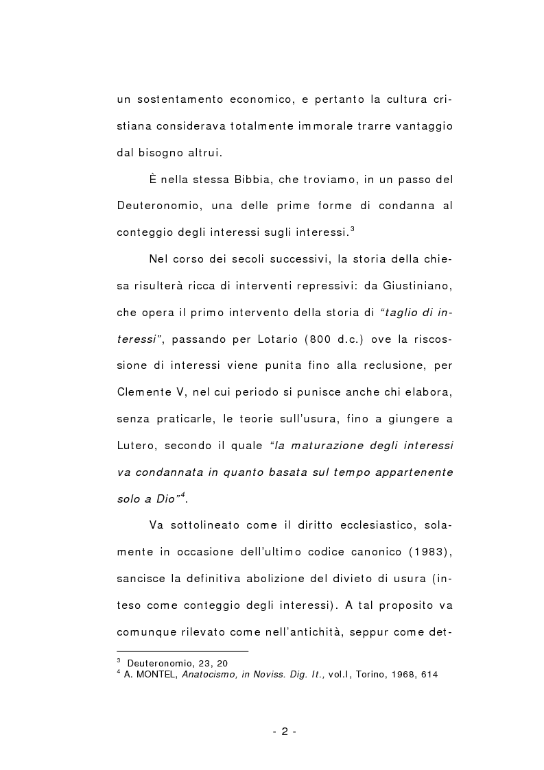 Anteprima della tesi: L'anatocismo, Pagina 2