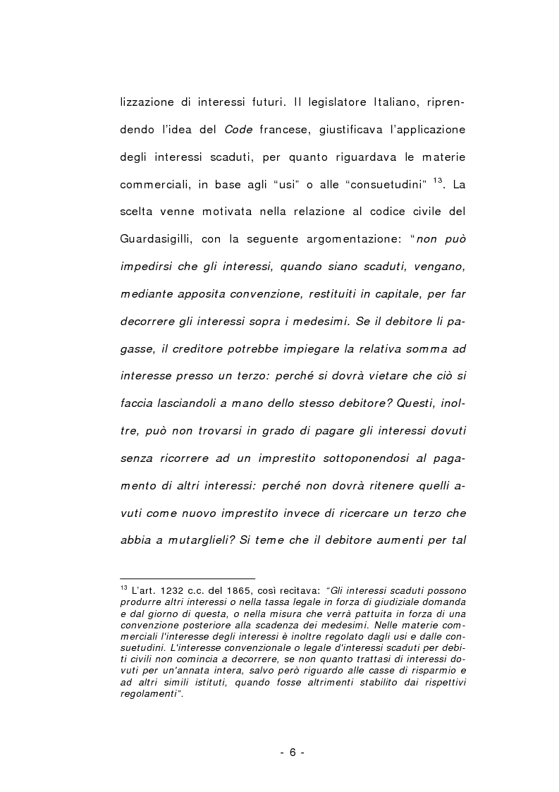 Anteprima della tesi: L'anatocismo, Pagina 6