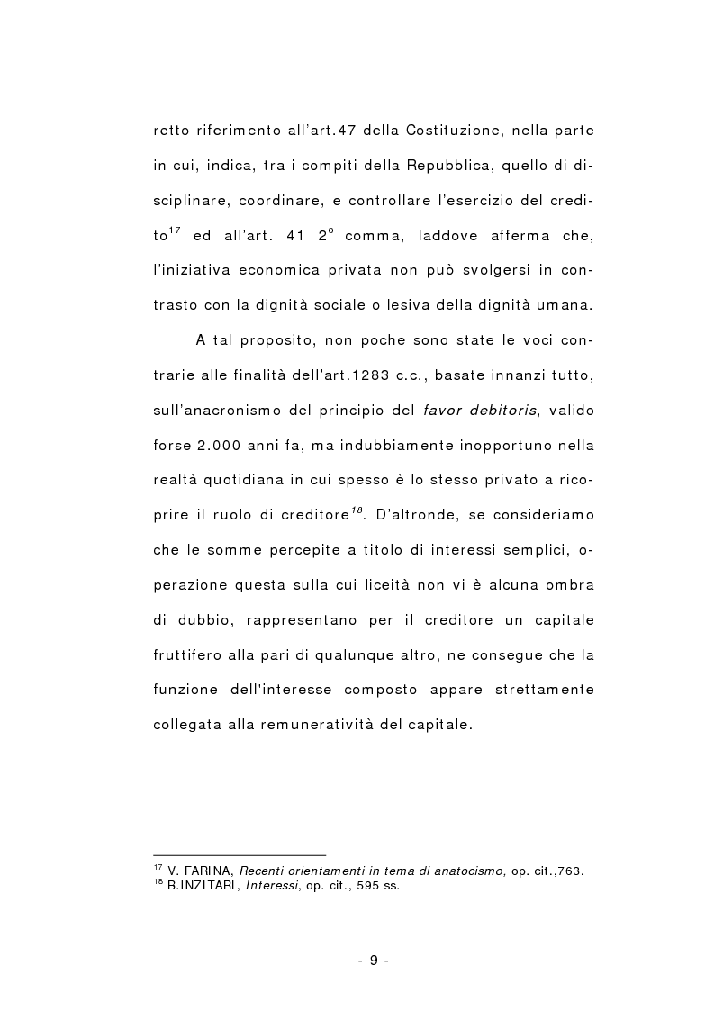 Anteprima della tesi: L'anatocismo, Pagina 9