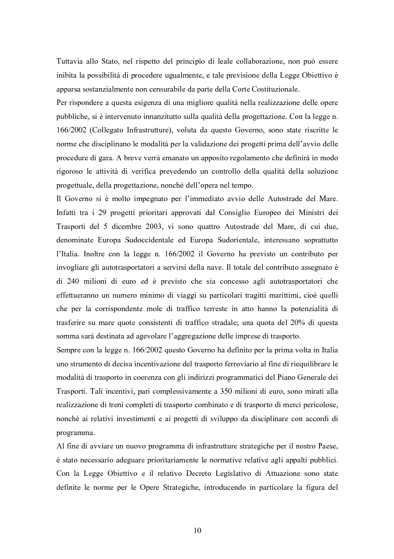 Anteprima della tesi: Il rilancio delle infrastrutture, un problema economico-politico-sociale, la terra, il mare e il cielo a confronto, Pagina 5