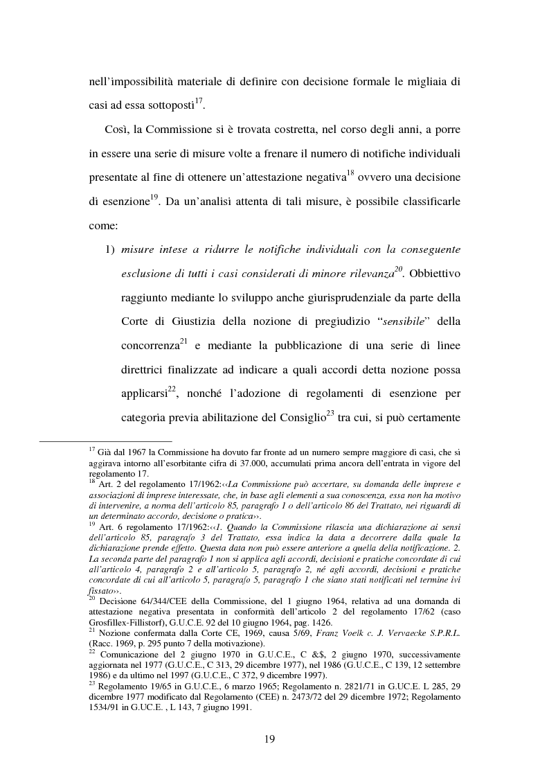 Anteprima della tesi: Il Regolamento del Consiglio CE 1/2003: la modernizzazione del diritto della concorrenza europeo, Pagina 15