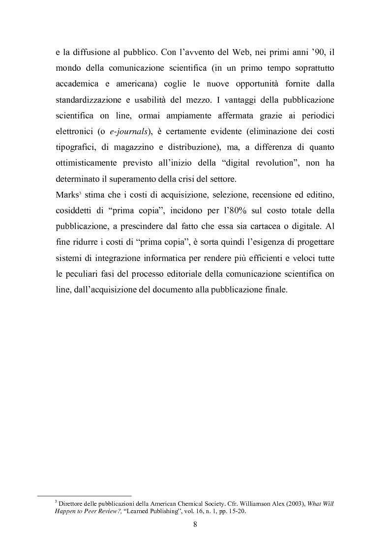 Anteprima della tesi: Strumenti e metodi del processo editoriale in linea: analisi delle realizzazioni attuali, Pagina 6