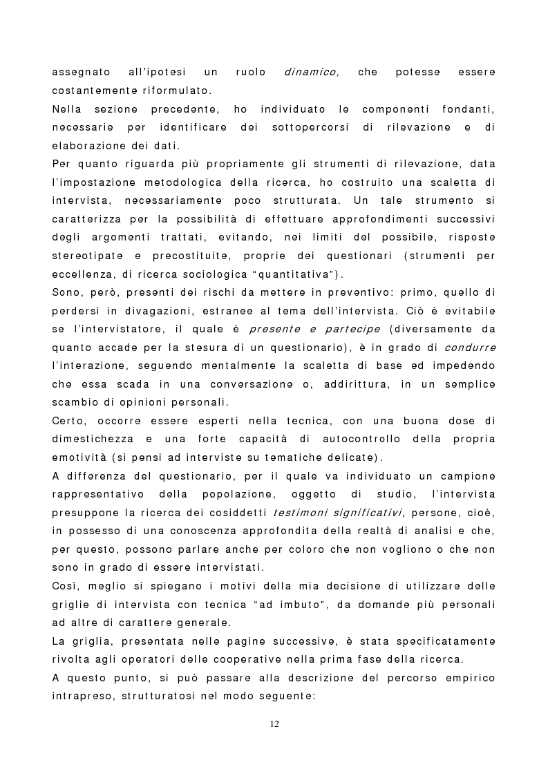 Anteprima della tesi: Cooperazione sociale e qualità dei servizi, Pagina 8