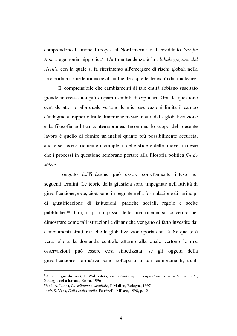 Anteprima della tesi: Globalizzazione e teorie della giustizia, Pagina 4