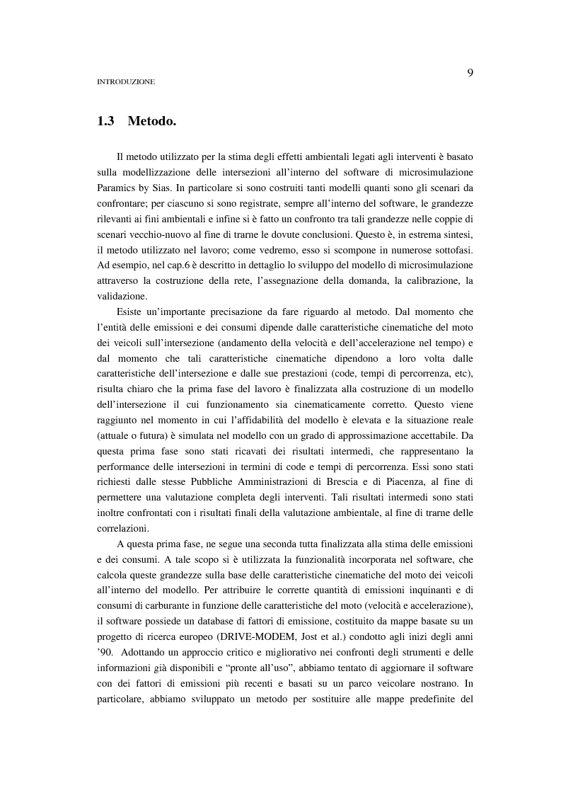 Anteprima della tesi: Valutazione di emissioni e consumi in corrispondenza di intersezione a rotatoria. Confronto con il caso dell'impianto semaforico., Pagina 3