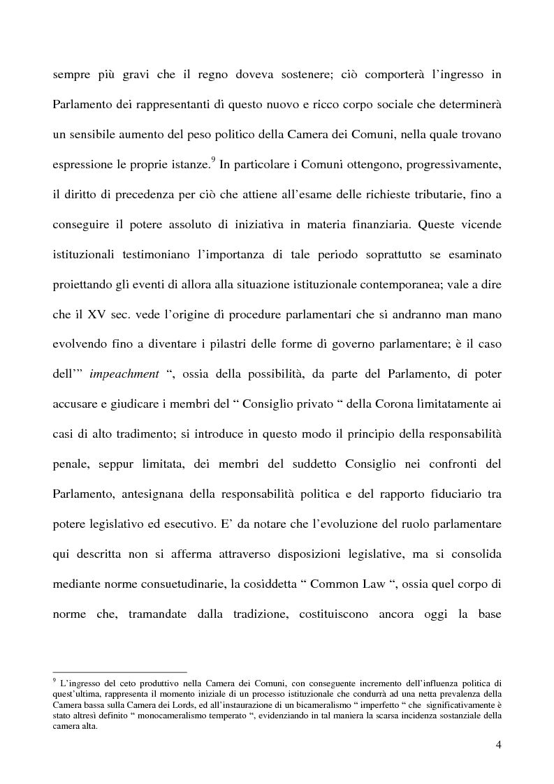 Anteprima della tesi: I Poteri della Corona e del Parlamento nel pensiero politico inglese del XVII secolo, Pagina 4