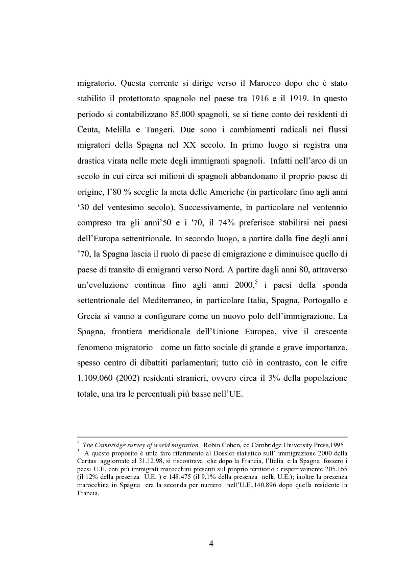 Anteprima della tesi: Osservazioni sul fenomeno dell’immigrazione in Spagna, con riferimento al periodo 1992-2002, Pagina 4