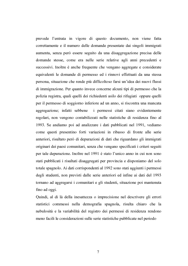 Anteprima della tesi: Osservazioni sul fenomeno dell’immigrazione in Spagna, con riferimento al periodo 1992-2002, Pagina 7