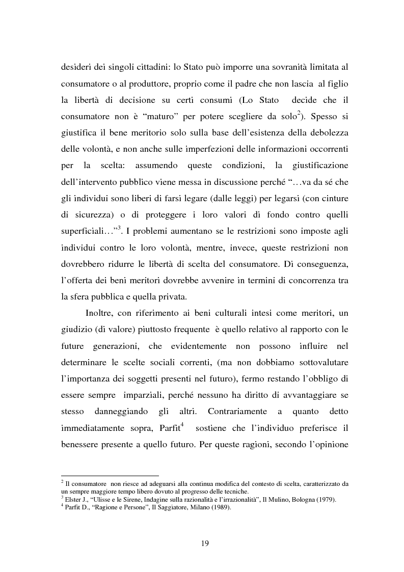 Anteprima della tesi: La Valutazione Economica dei Beni Culturali, Pagina 14