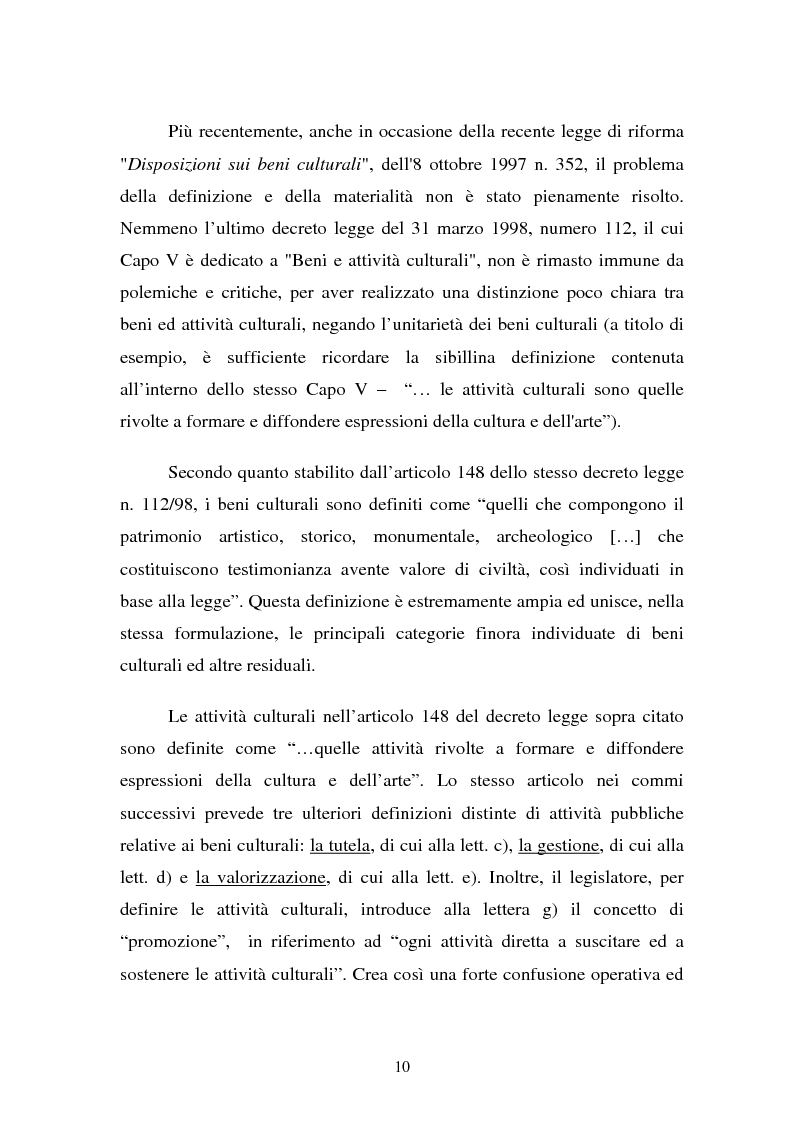 Anteprima della tesi: La Valutazione Economica dei Beni Culturali, Pagina 5