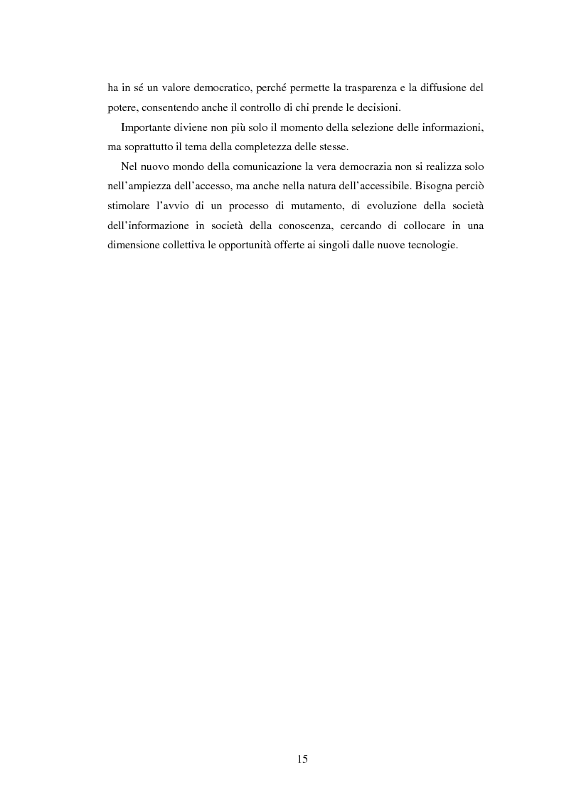 Anteprima della tesi: Democrazia e nuove tecnologie: rischi di esclusione e opportunità di partecipazione, Pagina 15